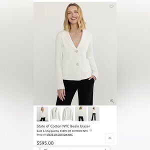 Chic White Women's Blazer